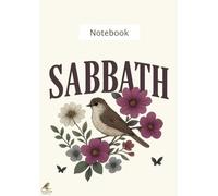 Sabbath Notebook - A4 Jewish-Themed Journal by Sparrow Paper Co. | Perfect Bound, 160 Ivory Pages | Sparrow & Floral Cover | Shabbat Reflections, Torah Study, Prayer Notes