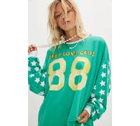 Sabbi You Cute Long Sleeve Tee at Free People in Green, Size: Large - female