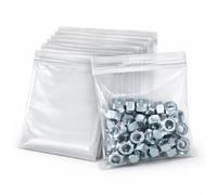 Sabco - 100 Grip Seal Bags 8" x 12" HEAVY DUTY 300 Gauge | Reusable Strong Zip Lock | Small Clear Resealable Plastic Bags | Polythene Packaging For Food Storage, Jewellery, Write On Resealable Bags
