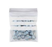 Sabco 100 Grip Seal Bags WRITE ON Panels | Reusable Strong Zip Lock | Small Clear Resealable Plastic Bags | Polythene Packaging For Food Storage, Jewellery, (11" x 16")