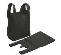 Sabco - 100pcs 11x17x21" Black Vest Carrier Bags - Black Carrier Bags (100)