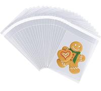 Sabco - 200 pcs Clear Display Bags - Cello Bags OPP - Self Seal Cellophane For Presentation - Food Safe - 10 Sizes - Ideal For FBA Cards Envelopes Pictures (4.6 x 6.5")