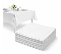 Sabco - 25pcs Disposable Paper Tablecloths For Parties - Disposable Tablecloths For Parties & Catering - Ideal Tablecloth For Restaurants. Square White Table Cloth - White Table Cover