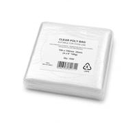 Sabco - Clear Food Grade Polythene Bags 1000 Pack, 25 Micron 100 Gauge Plastic Bags, [4" x 6"]