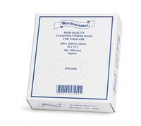 Sabco - Clear Food Grade Polythene Bags 1000 Pack, 25 Micron 100 Gauge Plastic Bags in Dispenser Box, Food Grade Storage Bags (8" x 12")