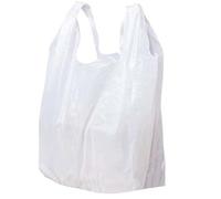 Sabco - Heavy Duty 13 x 19 x 23" White Plastic Carrier Bags With Handles - Qty 80 Pcs / Pack - 800 Bags / Carton - Vest Carriers Ideal For Grocery Shopping Takeaway Freezer (2)