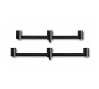 Saber - 3 Rod Buzz Bar Set - Black Edition - 11" Front - 12" Back - Durable Black Anodised Finish - Accepts Big Pit Reels - Perfect Carp Fishing Accessories - Fishing Equipment