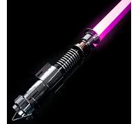 Saber King FX | Luke EP6 Smooth Swing Lightsaber | RGB Lightsaber Power FX | 12 RGB Colours 10 Set Sound Fonts | Flash on Clash | Swing on | S-NO046 (Luke EP6 - RGB), Silver