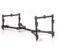 Saber - Supra Compact Pod - Matt Black Finish - Fishing Rod Holder - Fishing Rod Pod & Carry Case - Fishing Gear Equipment - Ultra Compact - Fully Adjustable Pod Rest
