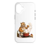 Saber Tooth Tiger Cooking In The Kitchen Case for iPhone 16