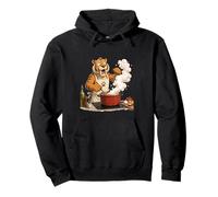 Saber Tooth Tiger Cooking In The Kitchen Pullover Hoodie