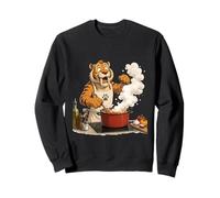 Saber Tooth Tiger Cooking In The Kitchen Sweatshirt