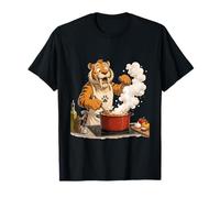Saber Tooth Tiger Cooking in The Kitchen T-Shirt