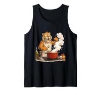 Saber Tooth Tiger Cooking in The Kitchen Tank Top