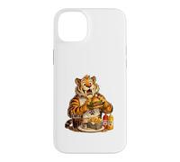 Saber Tooth Tiger Enjoying A Burger Case for iPhone 14 Plus