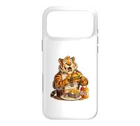 Saber Tooth Tiger Enjoying A Burger Case for iPhone 17 Pro Max