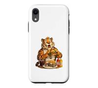 Saber Tooth Tiger Enjoying A Burger Case for iPhone XR