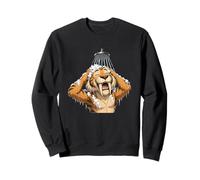 Saber Tooth Tiger Enjoying A Shower Sweatshirt