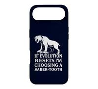 Saber Tooth Tiger Evolution Reset Vintage Animal Lover Humor Case for iPhone Air