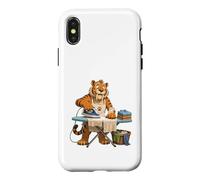 Saber Tooth Tiger Ironing Laundry Scene Case for iPhone X/XS