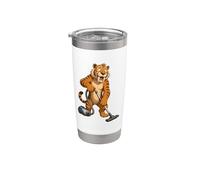 Saber Tooth Tiger Vacuum Cleaning Scene Stainless Steel Insulated Tumbler