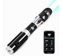 Saberforms Pixel Version Dueling Lightsaber, Motion Control Smooth Swing 27 Sound Fonts with Infinite Color Changing, Premium Metal Handle Light Saber for Adults and Kids Gift
