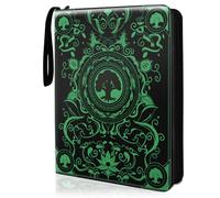 sabermaster MTG element Card Binder Fits 900 Cards Card Collector Album Holder,with 50 Removable Sleeves Toys Gifts for Boys Girls (Wood)
