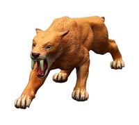 Sabertooth Tiger Model - Realistic Smilodon | Figurine Collectible, Ancient Animal Toy Educational Prehistoric Wildlife, Highly Simulated Cake Decoration for Kids Birthday Gift