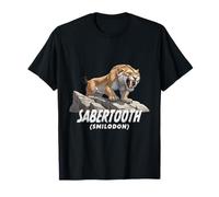 Sabertooth Tiger Smilodon Pleistocene Design T-Shirt