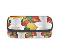 SABFWF Abstract German Flag Map Print Multi-Functional Pen Case,Perfect for Students, Professionals, and Travelers Alike