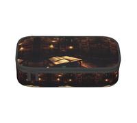 SABFWF Book Room Mysterious Library Print Multi-Functional Pen Case,Perfect for Students, Professionals, and Travelers Alike