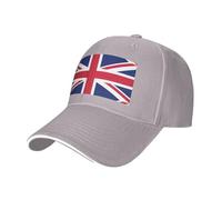 SABFWF British Flag Print Stylish Men's Baseball Cap,Perfect Accessories for Golf and Outdoor Activities Gray