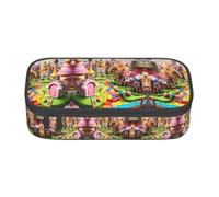 SABFWF Candy Paradise Print Multi-Functional Pen Case,Perfect for Students, Professionals, and Travelers Alike