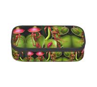 SABFWF Carnivorous Plant Print Multi-Functional Pen Case,Perfect for Students, Professionals, and Travelers Alike