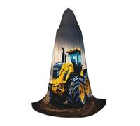 SABFWF Company Farm Tractor Print Hooded Cloak For Men,Wizard Cape With Hood,Perfect For Halloween And Cosplay