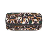 SABFWF Cute English Bulldog Print Multi-Functional Pen Case,Perfect for Students, Professionals, and Travelers Alike