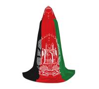 SABFWF Flag Of Afghanistan Print Hooded Cloak For Men,Wizard Cape With Hood,Perfect For Halloween And Cosplay