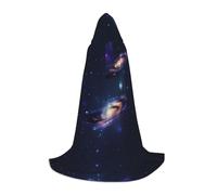 SABFWF Galaxy In The Universe Print Hooded Cloak For Men,Wizard Cape With Hood,Perfect For Halloween And Cosplay