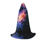 SABFWF Galaxy In The Universe Print Hooded Cloak For Men,Wizard Cape With Hood,Perfect For Halloween And Cosplay