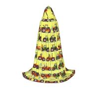 SABFWF Green Fields Farming Machine Print Hooded Cloak For Men,Wizard Cape With Hood,Perfect For Halloween And Cosplay
