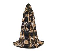 SABFWF Imagen De Pug-Standard Print Hooded Cloak For Men,Wizard Cape With Hood,Perfect For Halloween And Cosplay