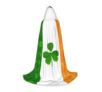 SABFWF Irish Flag Print Hooded Cloak For Men,Wizard Cape With Hood,Perfect For Halloween And Cosplay