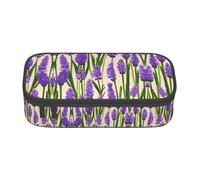 SABFWF Lavender Stamp Print Multi-Functional Pen Case,Perfect for Students, Professionals, and Travelers Alike