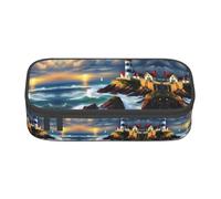 SABFWF Lighthouse Diamond Paint Print Multi-Functional Pen Case,Perfect for Students, Professionals, and Travelers Alike