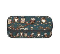 SABFWF Owls On Tree Branches Print Multi-Functional Pen Case,Perfect for Students, Professionals, and Travelers Alike
