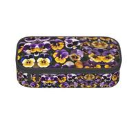 SABFWF Pansy Perfection Print Print Multi-Functional Pen Case,Perfect for Students, Professionals, and Travelers Alike