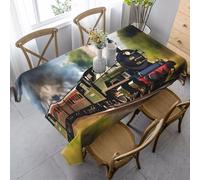 SABFWF Steam Little Train Print Rectangular Tablecloth,Thanksgiving Table Cloth,Decorative Cloth Table Cover