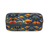 SABFWF The Underwater World Tropical Fish Print Multi-Functional Pen Case,Perfect for Students, Professionals, and Travelers Alike