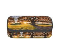SABFWF Tree at Golden Sunset Print Multi-Functional Pen Case,Perfect for Students, Professionals, and Travelers Alike