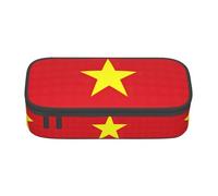 SABFWF Vietnamese Flag Print Multi-Functional Pen Case,Perfect for Students, Professionals, and Travelers Alike